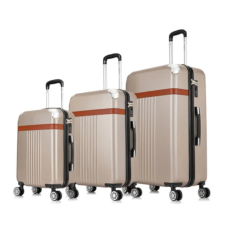 Faux Leather Strapped ABS Retro Luggage Faux Leather Strapped ABS Retro Luggage
